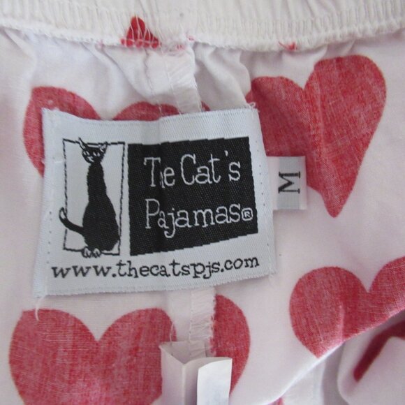 The Cats Pajamas Pants M Medium Red Heart Print Valentines Day - Picture 5 of 5